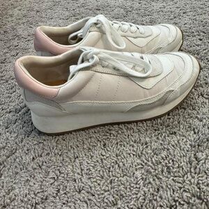 Universal Thread White and Pink Retro Sneakers